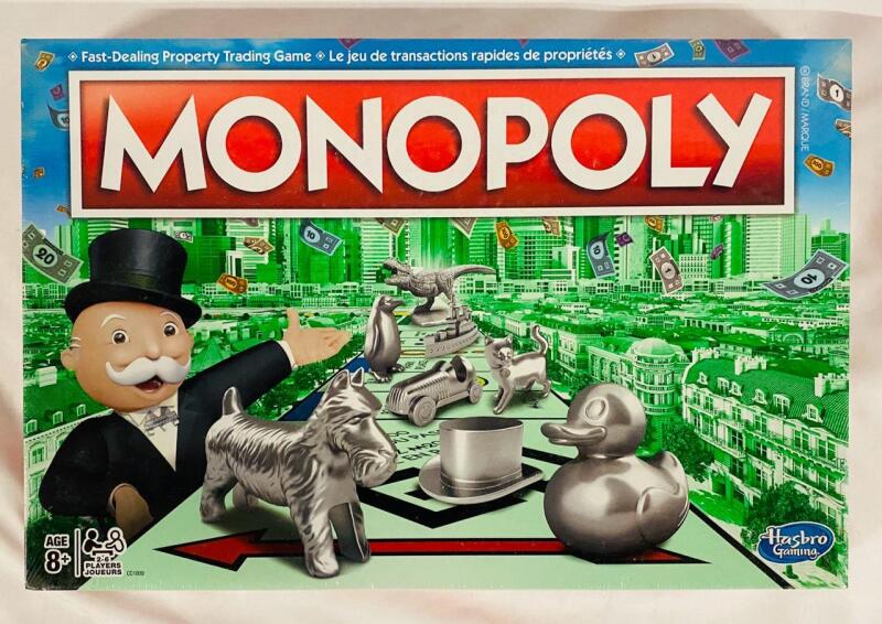 New Sealed Monopoly Board Game by Hasbro, Ages 8+