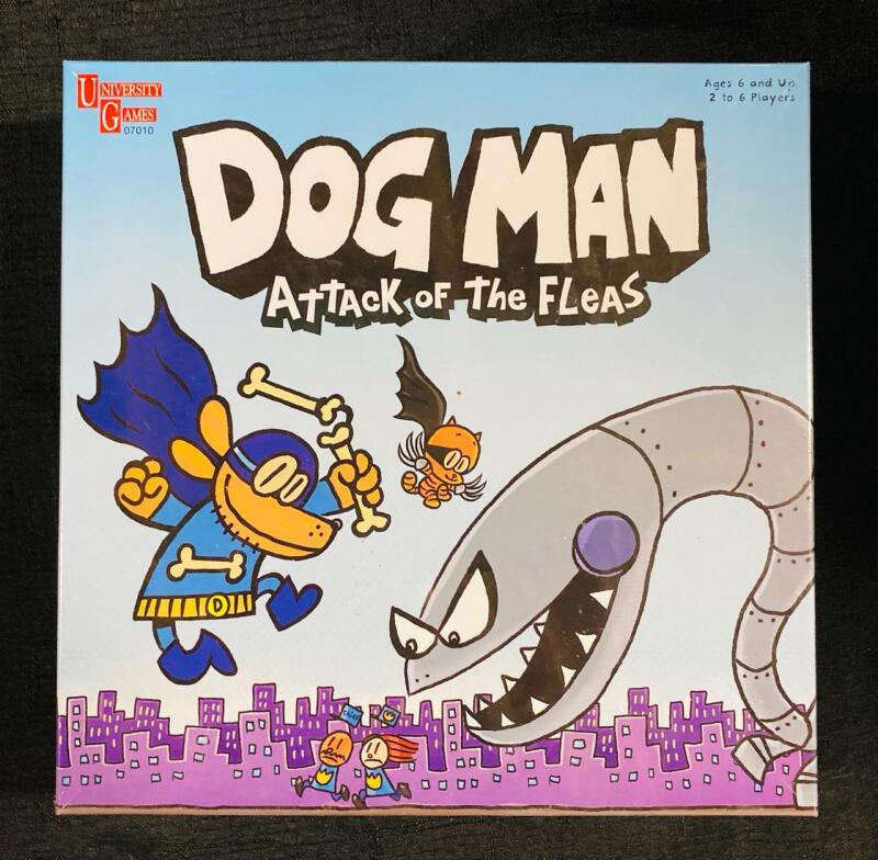 New Sealed Dog Man Attack of the Fleas Board Game by University Games, Ages 6+