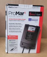 New - ProMariner ProMar1 Digital Series Marine / Boat 5amp / 1 Bank On-Board Marine Battery Charger . Retail $155
