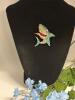 Betsey Johnson Sky Blue Rhinestone Shark Brooch approximately 2 Inch Tagged You're gonna need a bigger boat&rdquo; Back Bale - 2
