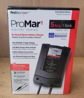 New - ProMariner ProMar1 Digital Series Marine / Boat 5amp / 1 Bank On-Board Marine Battery Charger . Retail $155
