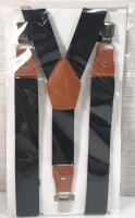 New Pair of Black And Brown Suspenders