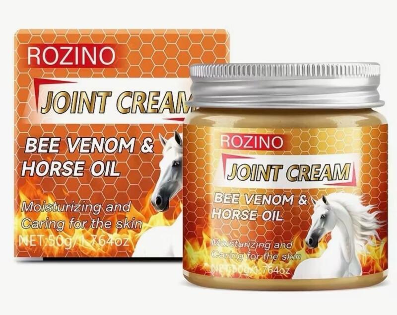 New 2pcs 50g ROZINO Bee Venom Joint Cream with Honey & Vitamin C Alcohol-Free Fragrance-Free Moisturizing for Back Neck Knee Hand Legs Waist Athlete & Senior Care Joint Hydration Stock photos added