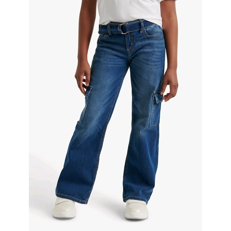 New sz 12 Slim Justice Girls Cargo Wide Leg Jean