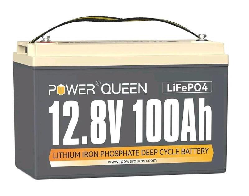 New Power Queen 12V 100Ah LiFePO4 Battery, 1280Wh Deep Cycle Lithium Battery 12V with 100A BMS, 4000-15000 Rechargeable Cycles, Support in Series/Parallel, For Camper, RV, Trolling Motor, Marine . Retail $330