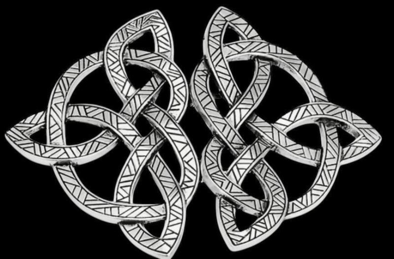 Vintage Viking Celtic Knot Brooch Intricate Design Perfect for Coats & Jackets Two piece Brooch Attaches at centre Approximately 3.25&rsquo;&rsquo; Stock Photo added