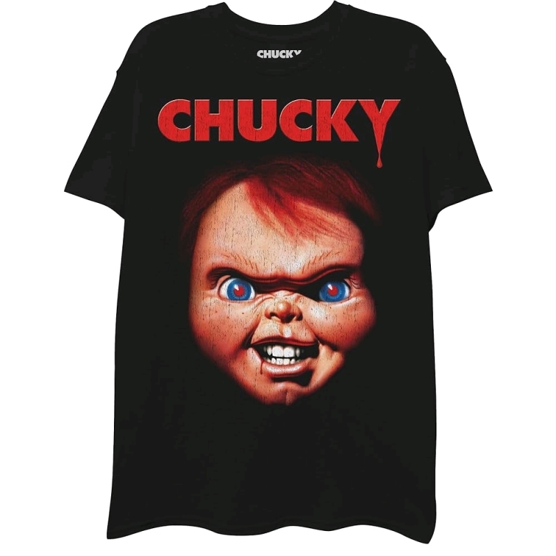 New sz Large Chucky Horror Men's Short Sleeve T-Shirt-Child's Play