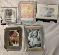 5 New Picture Frames. Largest Measures 9" by 7"