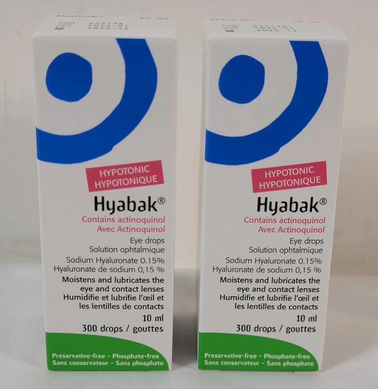2-Pack New Hyabak Preservative-Free Eye Drops Retails $60 . 10ml Bottles , 300 Drops Per Bottle . Expires 2025/12