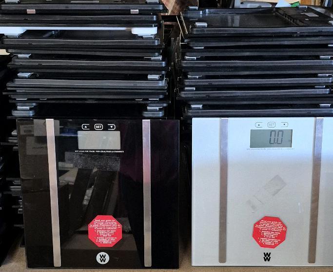 20 As New Conair Weight Watchers Digital Glass Scales for Body Weight 12 x 12" Working Retail Value over $1000 Model WW76B6BCTXC