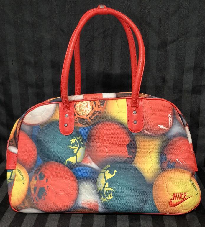 NIKE TRAVEL BAG Sports Bag Vintage HERITAGE 76 Print 17"L x 8" W x 11" H