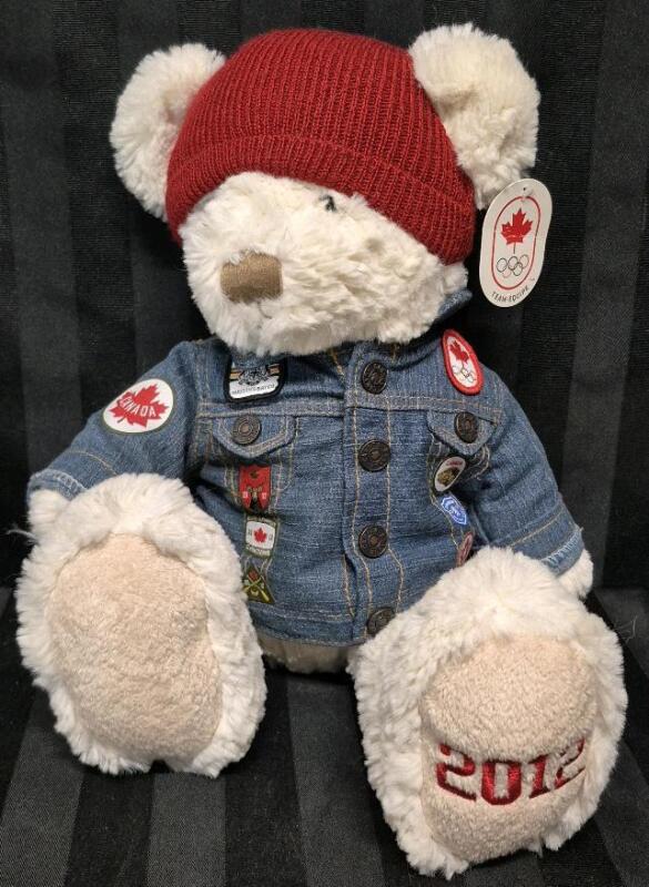 New 2012 Olympic Canada Hudson Bay Company Teddy Bear 15" Tall