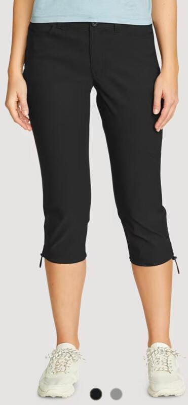 New Size 4 Women's EDDIE BAUER Rainier Capri Pants, Water Repellent, UPF 50+ Sun Protection with Secured Zippered Pocket | Retails Over $75!