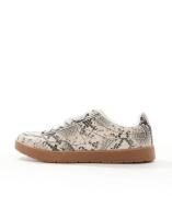 ASOS DESIGN Deuce Retro Trainers in Snake, UK Size 5