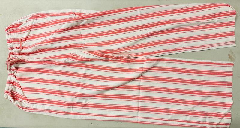 New ASOS DESIGN Pull-on Trouser in Cream and Red Stripe - UK 8