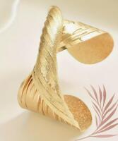 Bohemian Wide Cuff Bracelet Vintage Style Twisted Open Cuff Textured and High Polish 2.25&rsquo;&rsquo; diameter 1.4&rsquo;&rsquo; open back