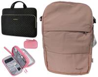 New BAGSMART Laptop Sleeve Carrying Case for 13-13.3 inch Notebooks, As-New FYY Electronic Organizer, Travel Cable Organizer Bag & Taygeer Travel Laptop Backpack Carry-On with Marks and Scuffs