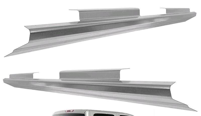 ECOTRIC Slip On Rocker Panels Compatible with 1999-2007 Chevy Silverado GMC Sierra 4 Door Crew Cab Replacement . Retail $230 . Both panels have small indent not sure if manufactured for vehicle or bent