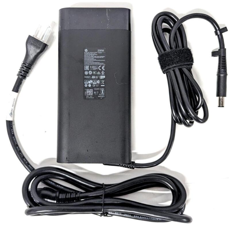 As-New HP 230W 19.5V 11.8A TPN-LA10 AC Power Adapter Charger for HP Envy Omen ELITEBOOK ZBOOK 924942-001 925141-850 PA-1231-08HT Laptop Power Supply Cord, Retails Over $130!