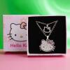 2 Hello Kitty Sanrio Kawaii Pendant Necklaces Presented in Logo Box and Gift Bag Pendants .5 and 1 inch Chains 16-18 and 20&rsquo;&rsquo;