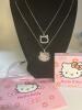 2 Hello Kitty Sanrio Kawaii Pendant Necklaces Presented in Logo Box and Gift Bag Pendants .5 and 1 inch Chains 16-18 and 20&rsquo;&rsquo; - 4