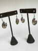 Two Creative Colorful Enamel Palette Paintbrush Earrings Sheppard Hooks approximate 1.7&rsquo;&rsquo; drop - 4