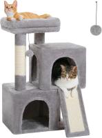 As New PAWZ Road 30.5" Tall Cat Tree with Dual Condos, Washable Top Coushion Bed, Sisal Scratching Post and Ramp Retails for Over $60