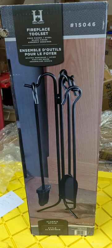 New 4 Piece Open Hearth Fireplace Toolset.