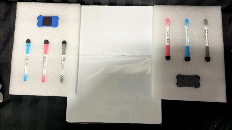 2 New Magnetic Whiteboard with Supplies. 8.25" by 12"