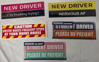 5 New Bumper Magnets/Stickers. Largest Measures 10" Long