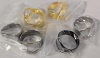 6 Bottle Opener Rings. Approximately size 12.