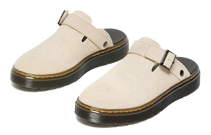 New - Dr. Martens Unisex Carlson Suede Slingback Mule Shoes , Sand . Size : Women 8 & Men 7 . Retail $110