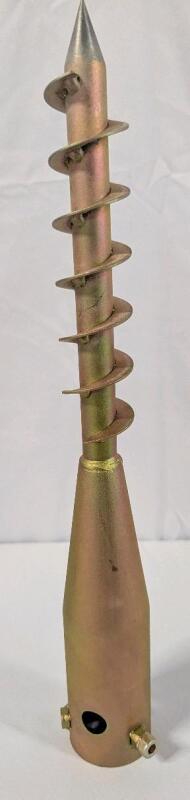 New Metal Rotary Ground Spike for Umbrellas, Washing Lines and More! 17" Long with a 9" Spike. 2" Opening.