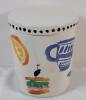 Kate Spade " All in Good Taste " Pantry Cookie Jar w/Lid - Retired . Measures 7.5" tall & 6.5" diameter . No chips or cracks - 2