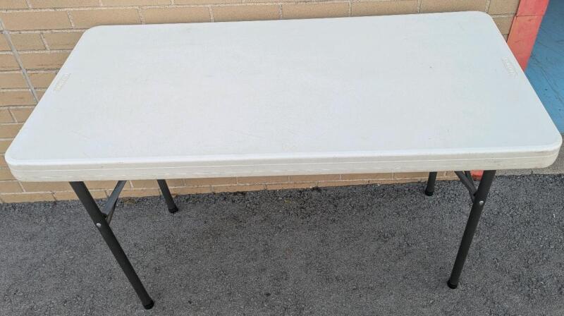 Lifetime Folding Table. 24" by 48" by 29".