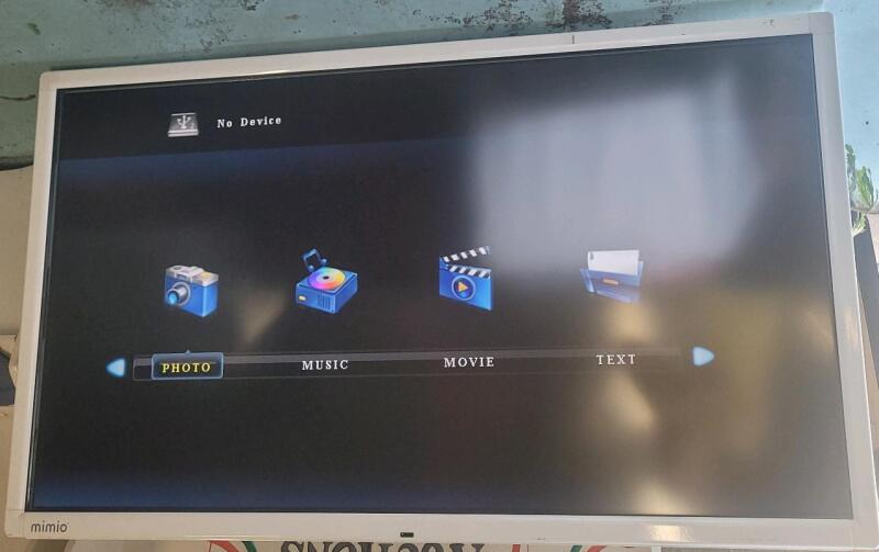 70" Mimio USB / HDMI Touch Screen Boardroom / Classroom Monitor . Model # GT70S06-E . Tested Powers Up , Not Tested Beyond Power Up . Scuffs & Scratches on Edges . Extremely Heavy Monitor