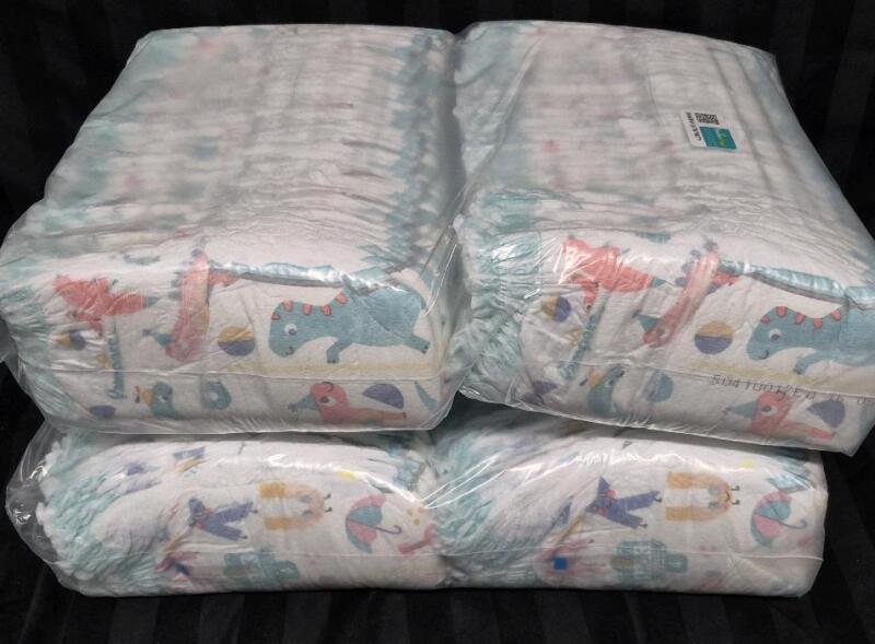144 New sz 4 Pampers Diapers with Dinosaurs