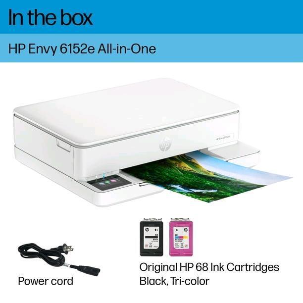 New in Box HP Envy 6152e Wireless All-in-One Color Photo Inkjet Printer, Scanner, Copier Retails for $150
