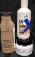 [See Desc] 3 Hair Products: Schwarzkopf Goodbye Orange Neutralizing Wash Shampoo 300mL, Pureology Nanoworks Gold Shampoo 266mL & L'Oreal Metal Detox Hair Mask 250mL