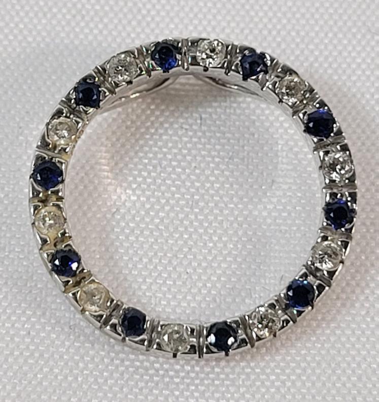 14K White Gold Pendant . See photos for size