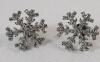 Sterling Silver Snowflake Pendant & Earring Set w/Sterling Silver Chain . Chain measures 17" long . - 4