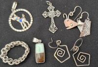 Great Jewelry Lot - Two Tone Pendant Stamped 925