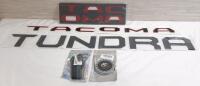 Lot of Car Decals and Accessories, Including Tacoma Stickers, Keyfobs