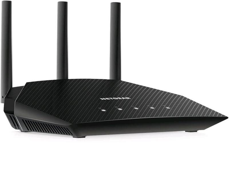 As New NETGEAR 4-Stream WiFi 6 Router (RAX10) &ndash; Security Features, AX1800 Wireless Speed (Up to 1.8 Gbps) | 1,500 sq. ft. Coverage. Retails for $60