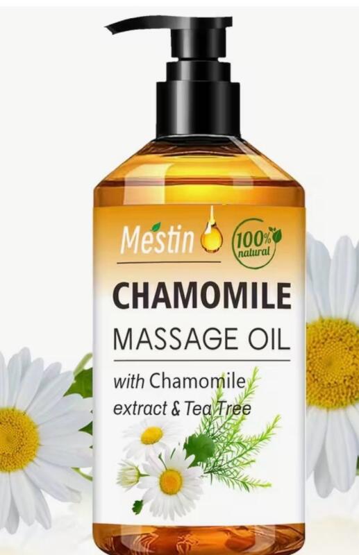 New Chamomile Moisturizing Massage Oil 100ml | Hydrating & Smooth for Face, Body & Hair Long-Lasting Fragrance for Diffusers & Humidifiers Messin 100 % Natural Expires 07/2028