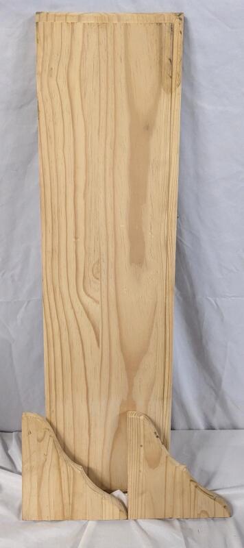 Wooden Shelf with Wooden Brackets. 35" by 9.5".