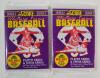 1991 Score Series 2 1991 MLB Baseball Wax Packs (2) , 1991 Nolan Ryan Baseball Wax Packs (2) & 2022 Gerrit Cole Topps Walmart Holiday Mega Baseball Ornament Trading Card # WHO-GC . - 2