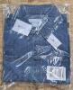 New Sz Medium Jessica Simpson Ladies Cropped Twill Denim Shirt; Short Sleeve With Button Front Closure - 2