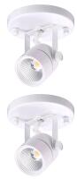 New & As-New CLOUDY BAY LED Flush Mount Narrow Flood Light CRI90, 8W 500lm 3000K Warm White Dimmable Vivid LED, Matte White Finish | Over $100 Retail Value!