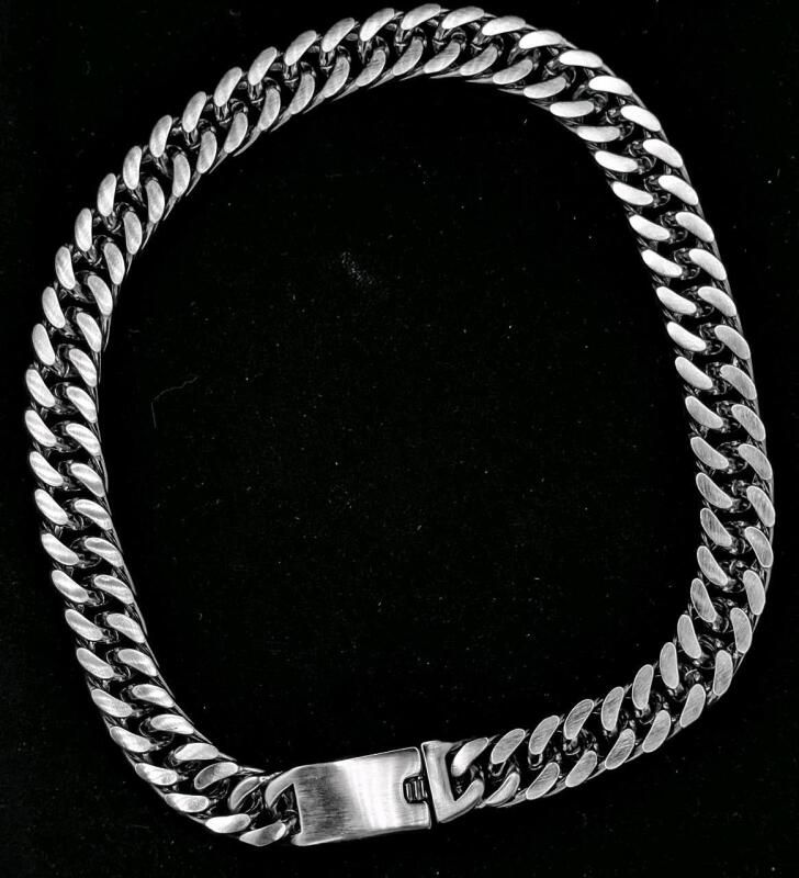 New Miami Cuban Link Chain Necklace with Box Clasp #59 NB143W, 16mm &times; 18" Long